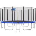 16FT Trampoline with Enclosure, Ladder, Basketball Hoop H95124