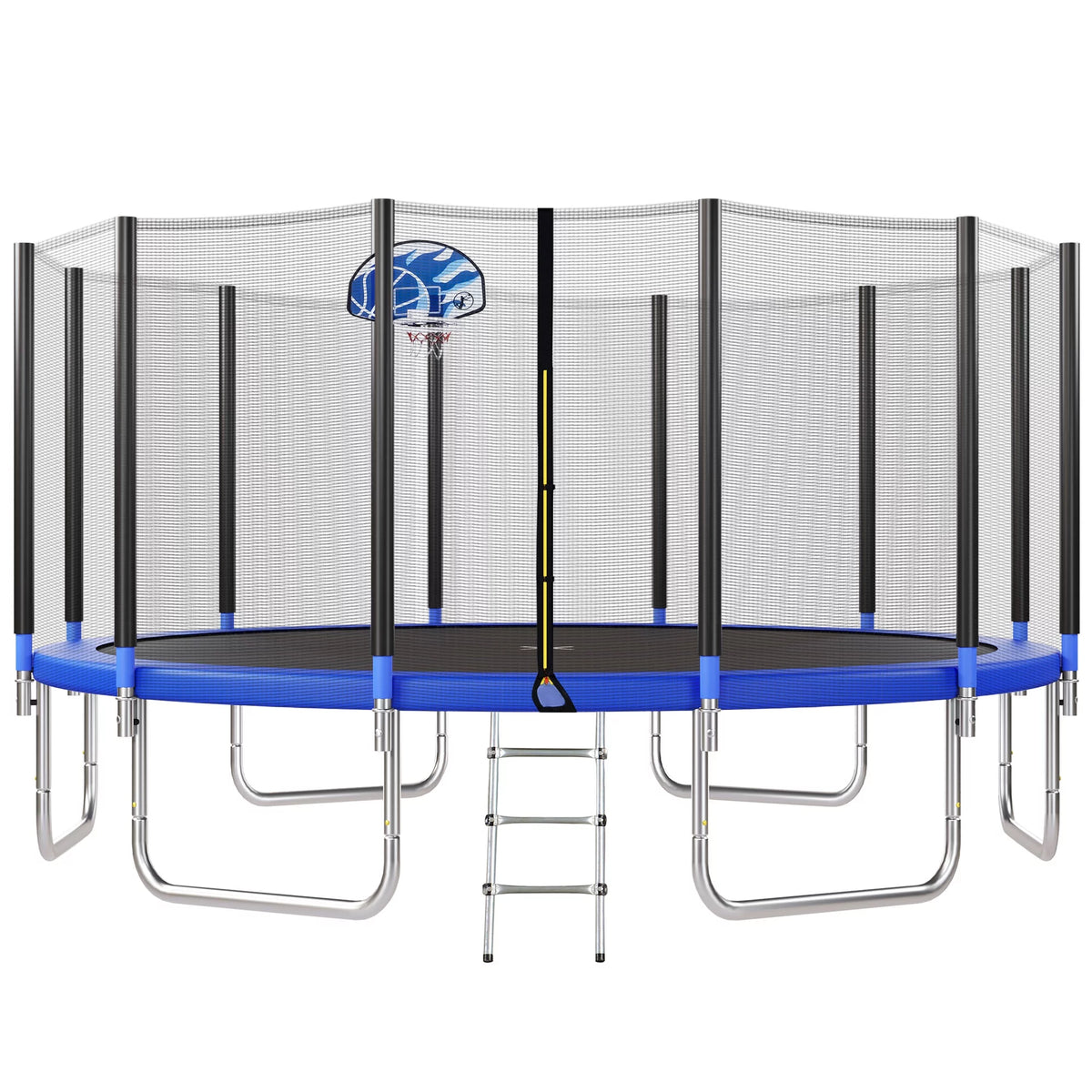 16FT Trampoline with Enclosure, Ladder, Basketball Hoop H95124