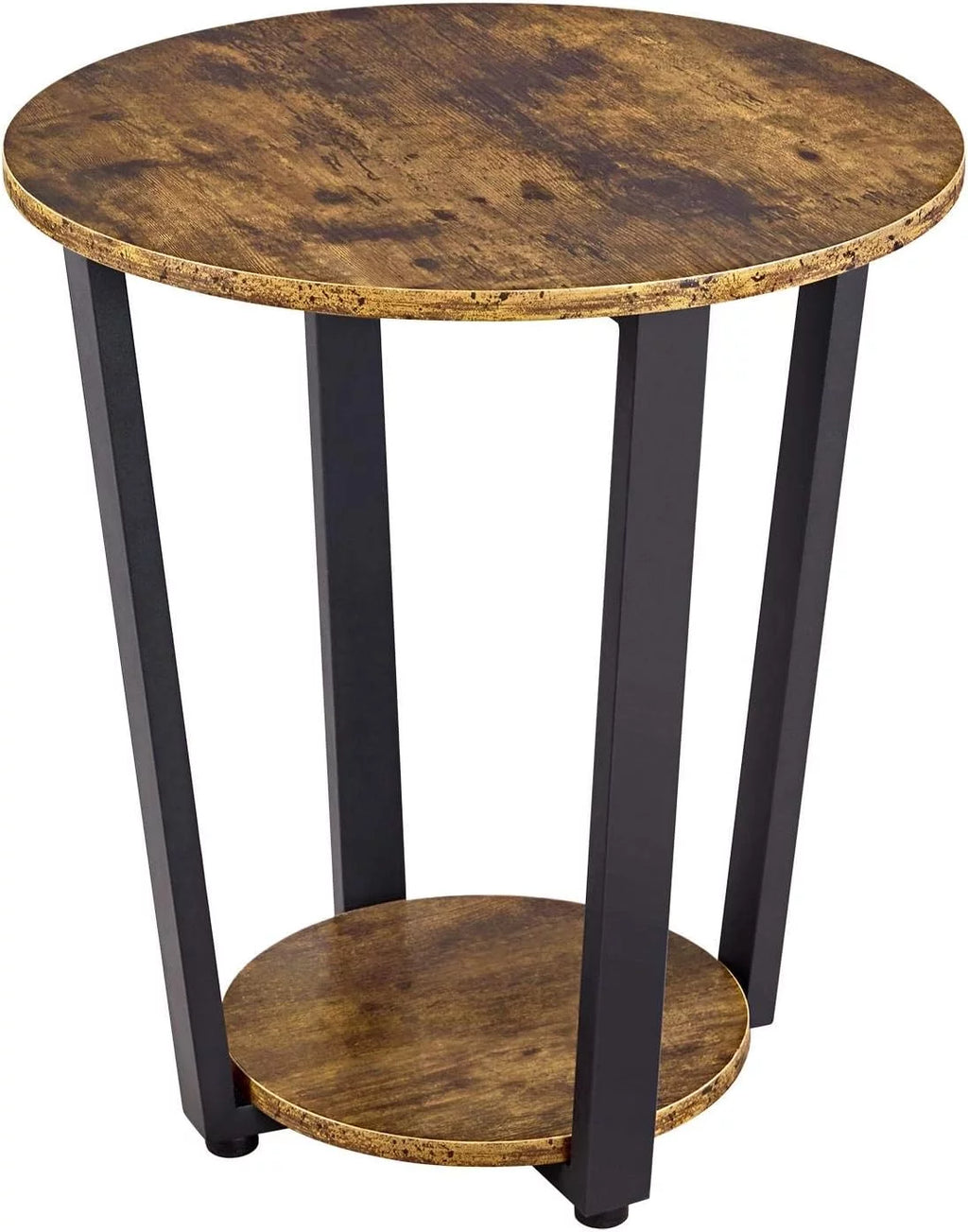 Small Round Side Table with Storage Shelf T8719