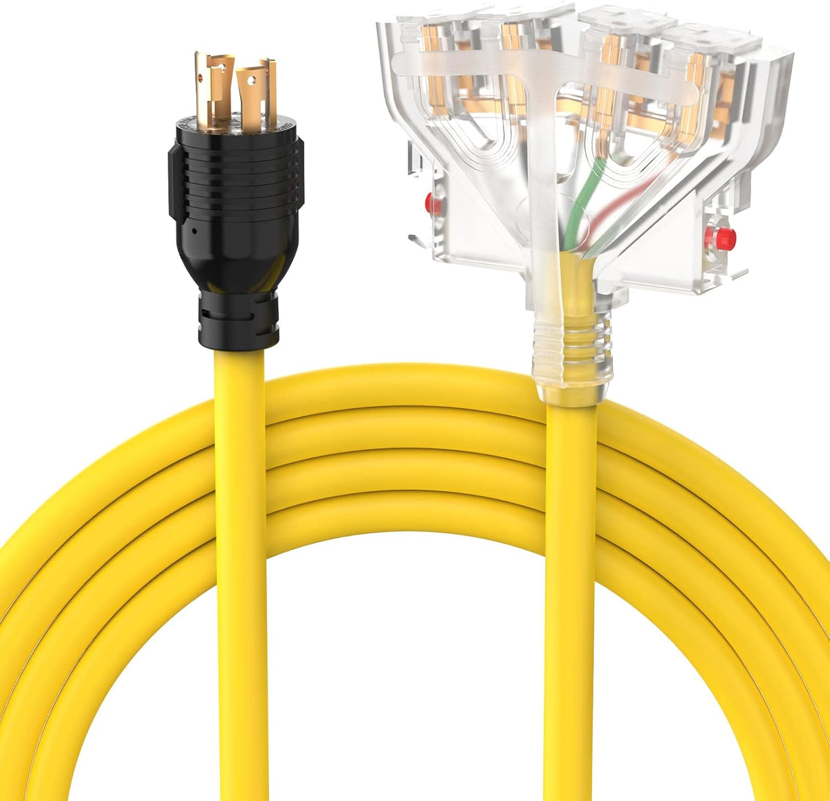 25 Feet 30A 125/250 Volt Generator Extension Power Cord D495