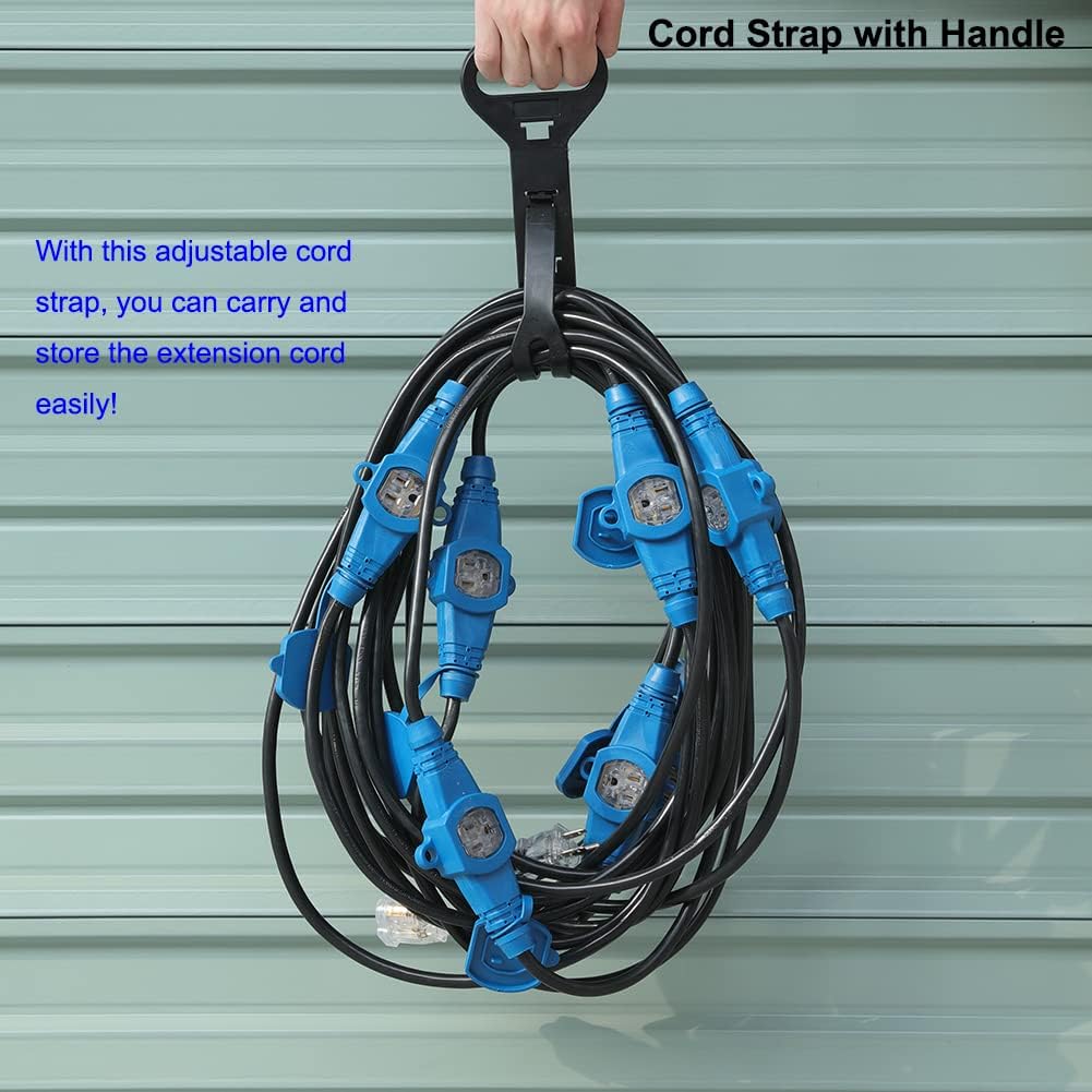 50 Feet 7 Outlet Extension Cord with Led Indicator B44634
