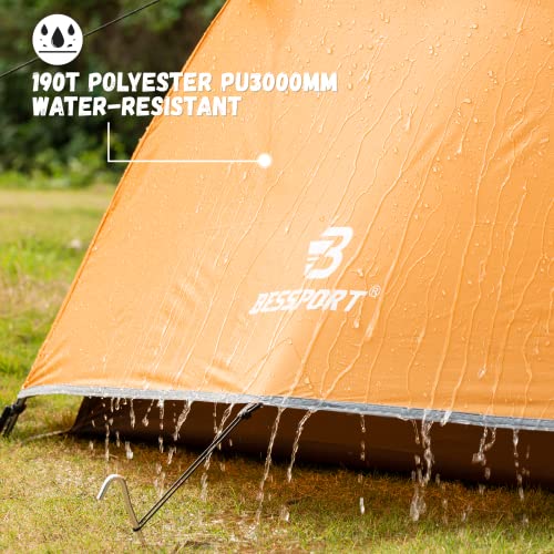 Lightweight Backpacking Tent for 2-3 Person, Waterproof Windproof Double Layer J3660