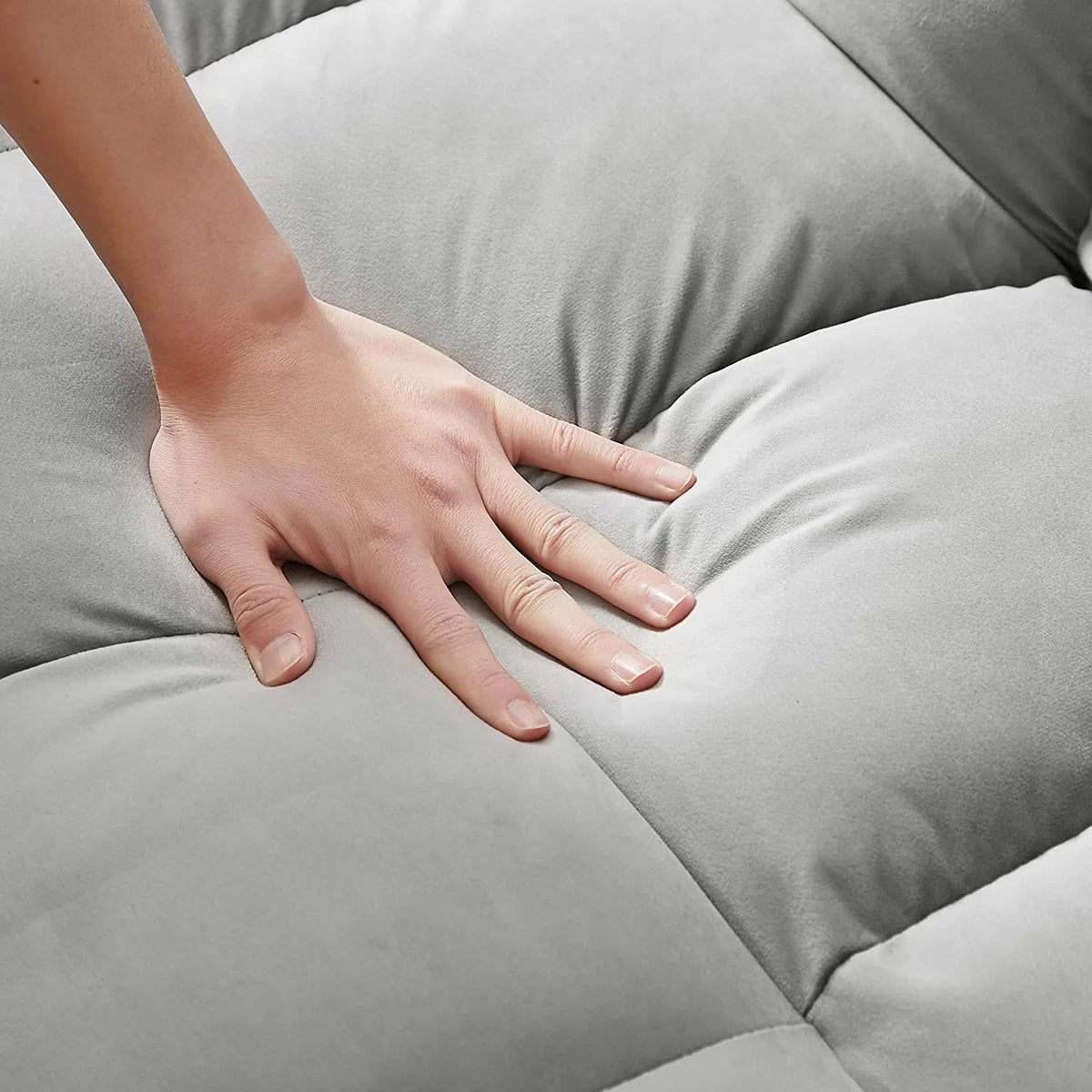 Velvet Loveseat Sofa Couch With Toss Pillows Y355859