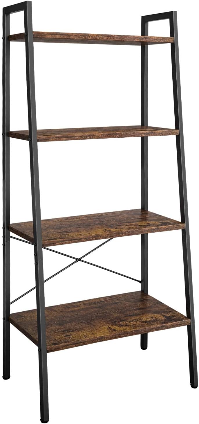 4-Tier Wood Ladder Shelf Bookcase Q37878