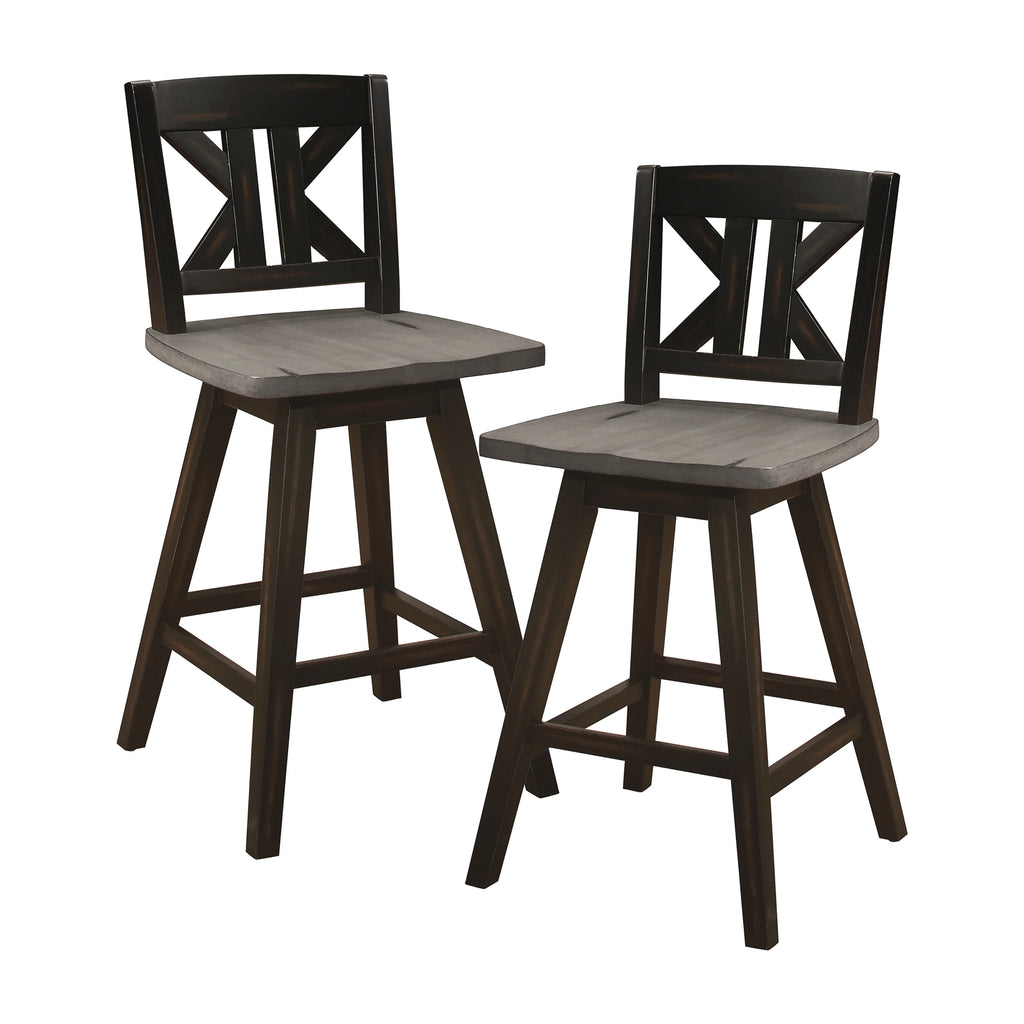 Black Sand-Through Swivel Counter Stool C664