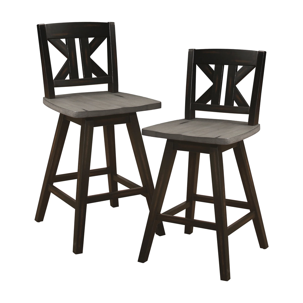 Black Sand-Through Swivel Counter Stool C664