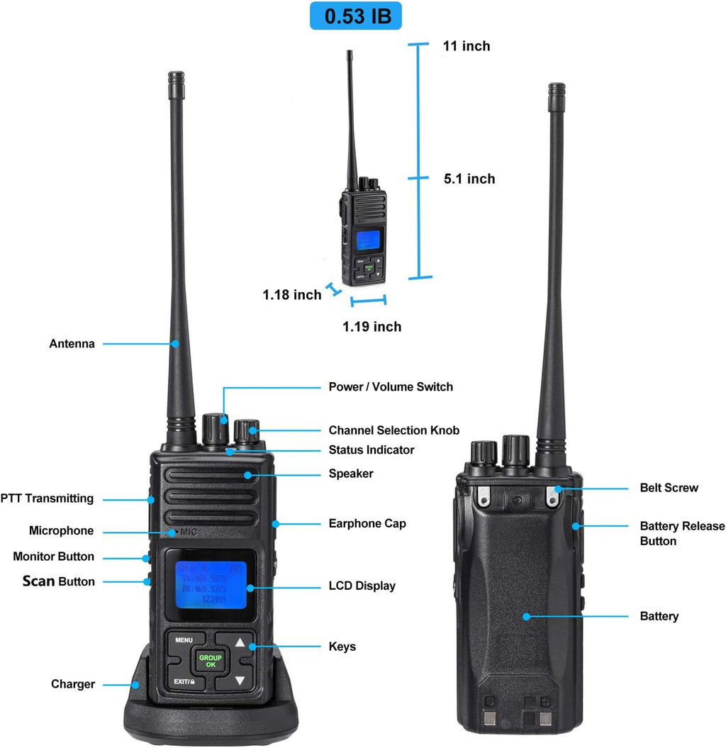 5W Two Way Radios 6 Packs B22133