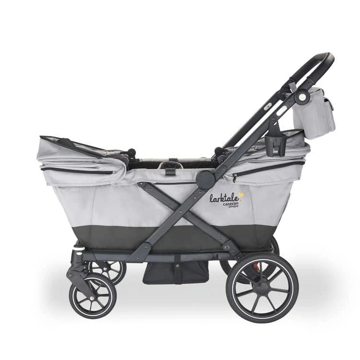 Compact 2-Seater Stroller Wagon with Adjustable Canopies G27667