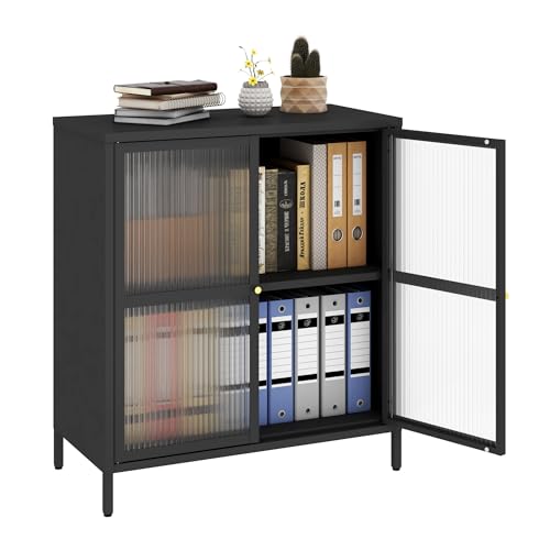 Black 2 Door Metal Storage Cabinet X29716