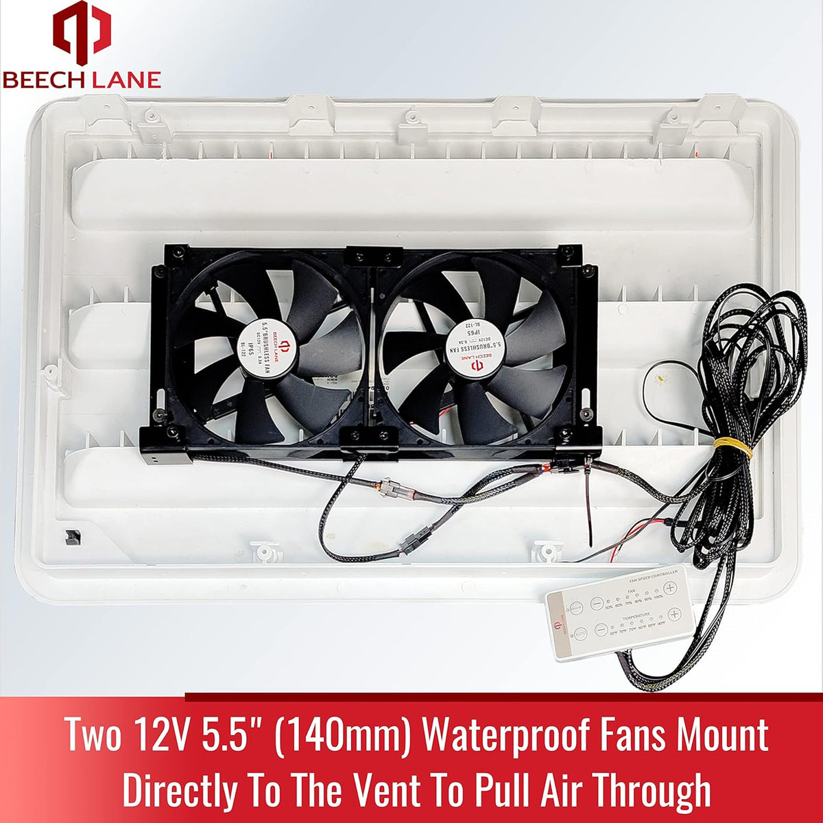 12V RV Ventilation Cooling Fan 5.5 (140mm), Pack of 2 G322035