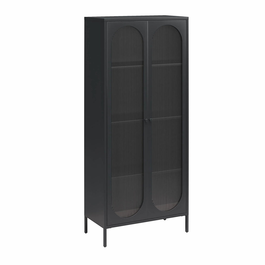 2-Door Accent Cabinet with Fluted Glass O58164