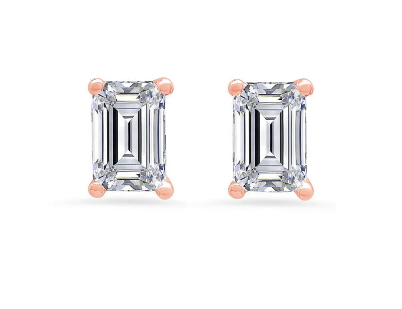 18K Rose Gold Diamond Stud Earrings L274805