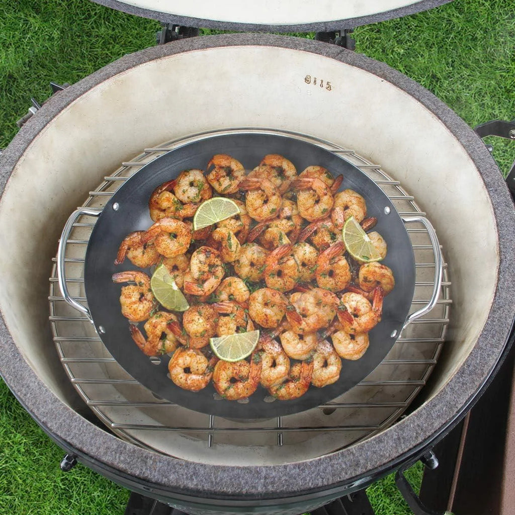 Round Grill Wok with Handle BBQ Accessory L239