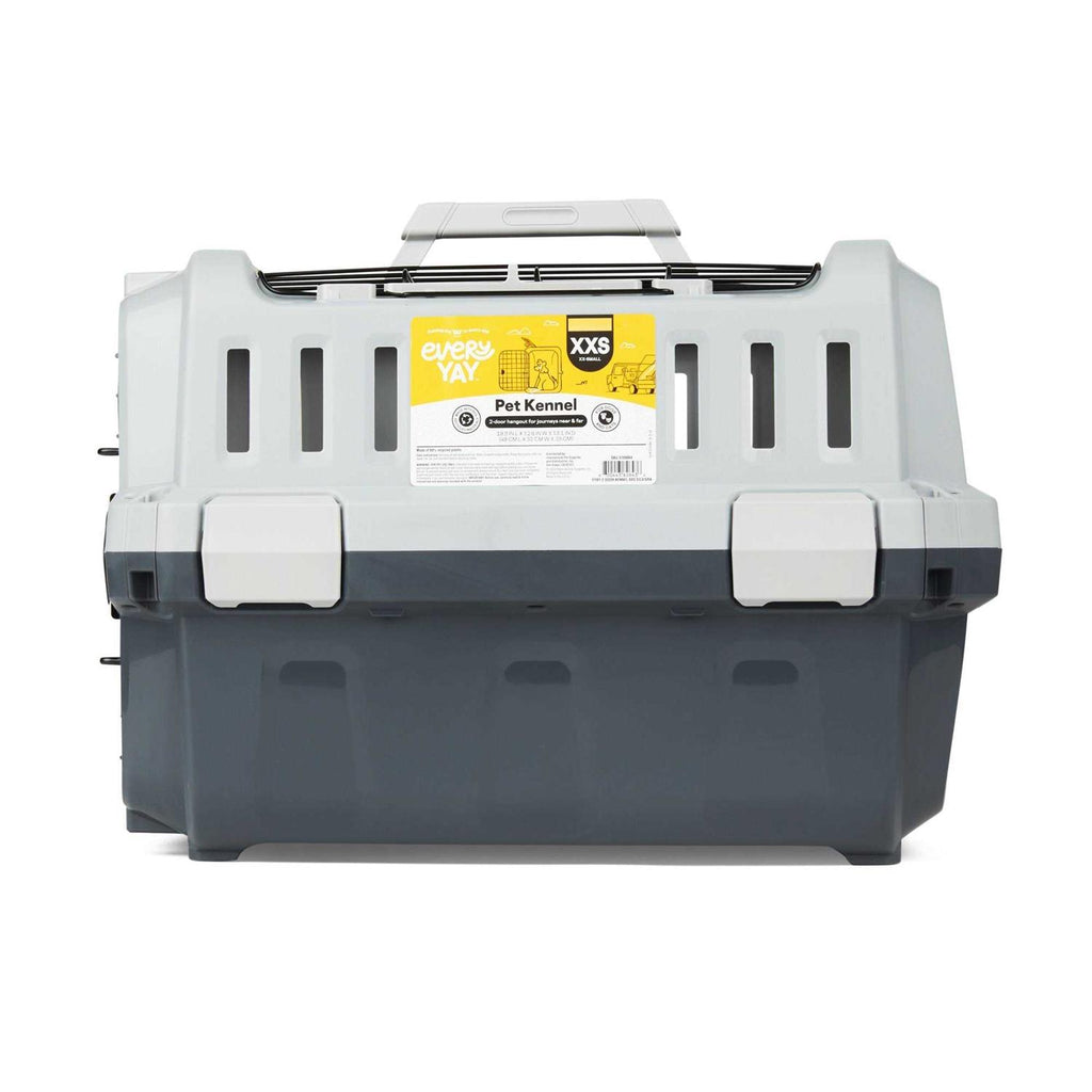 Grey 2-Door Pet Kennel L874