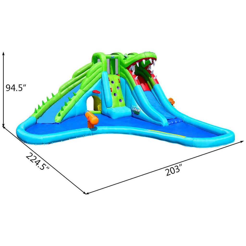 Crocodile Inflatable Water Slide Climbing Wall Bounce House L641402