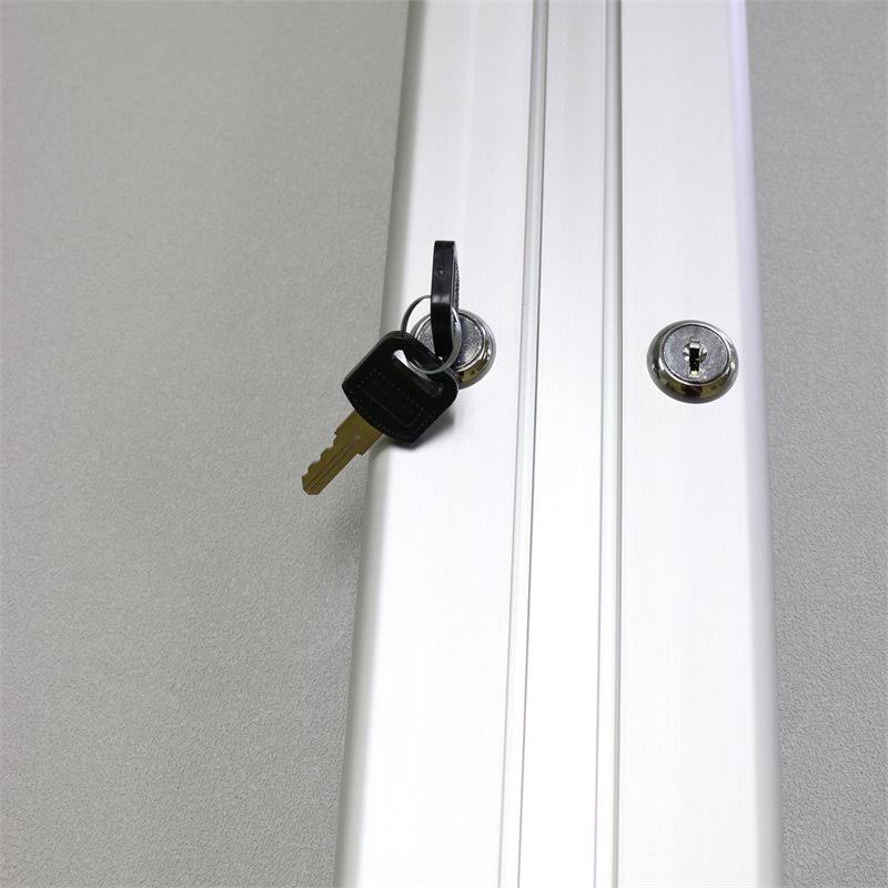 Navy 3-Door Enclosed Vinyl Bulletin Board A355