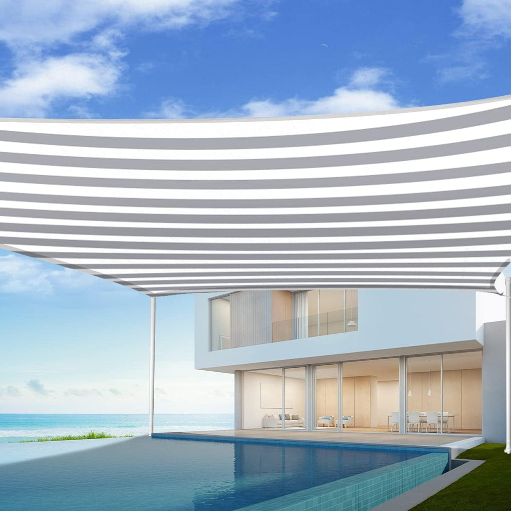 24x24 Ft 185G HDPE Square Sun Shade Sail Canopy D9126