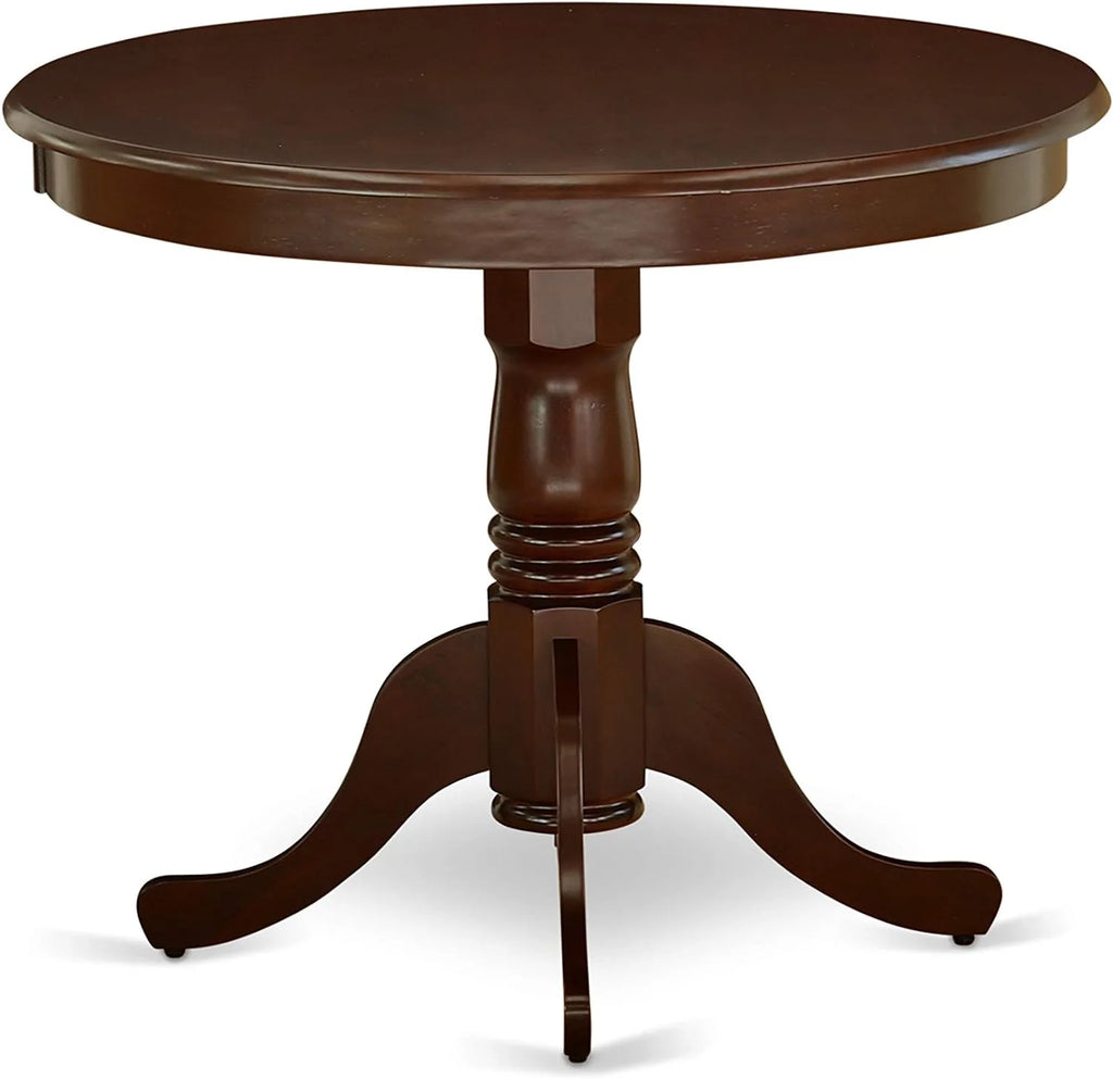 3 Piece Dinette Set with Round Table and 2 Faux Leather Chairs T6014