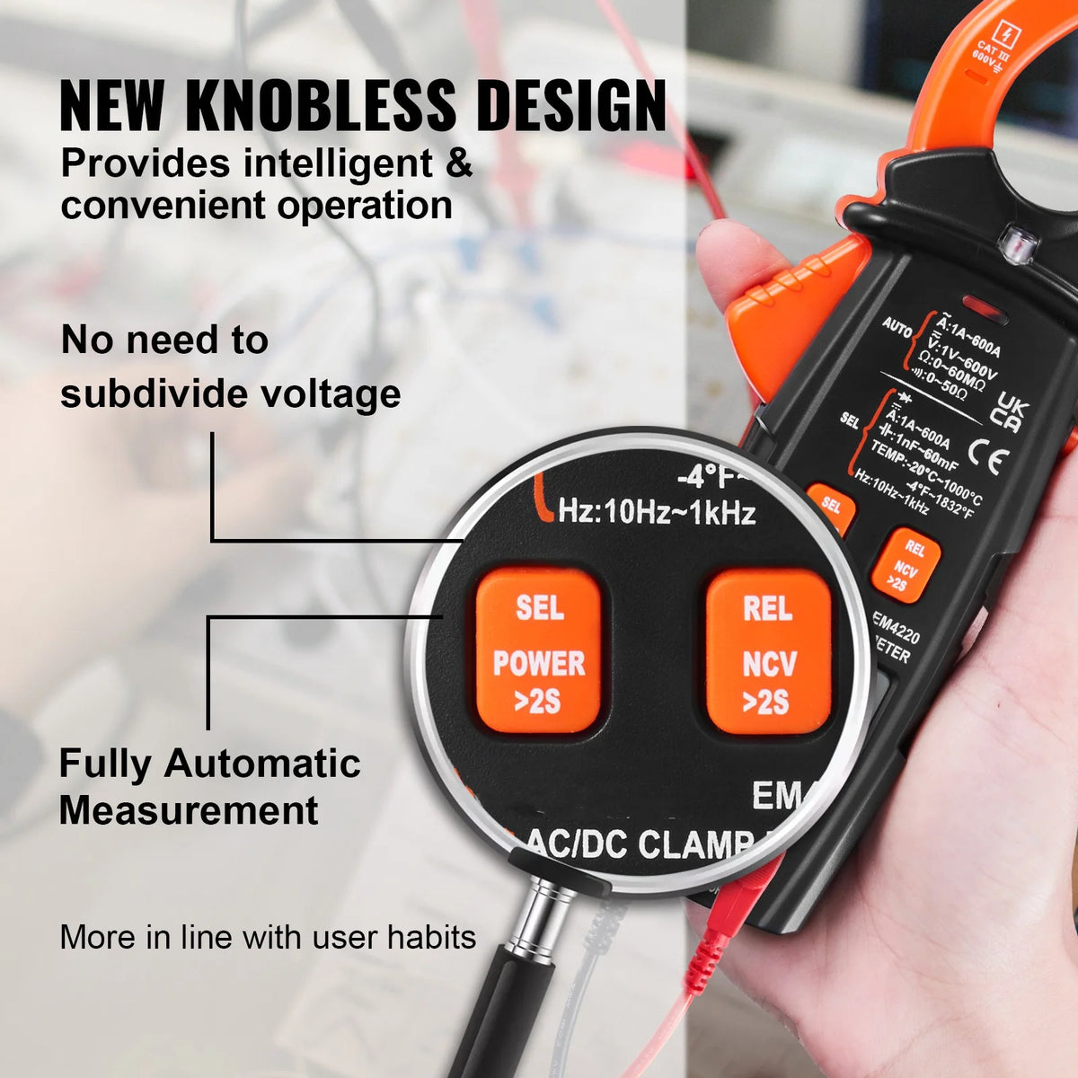 6000 Counts True RMS Digital Clamp Meter A798