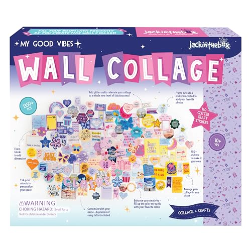DIY Wall Collage Kit with Glitter Crafts, 1350 PCS B352803