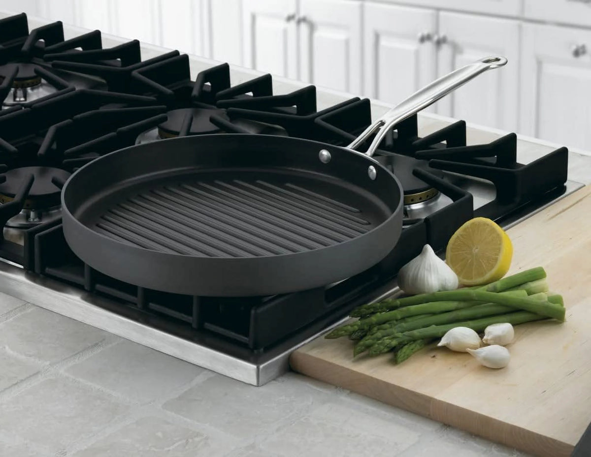 12-Inch Nonstick Hard-Anodized Round Grill Pan X925