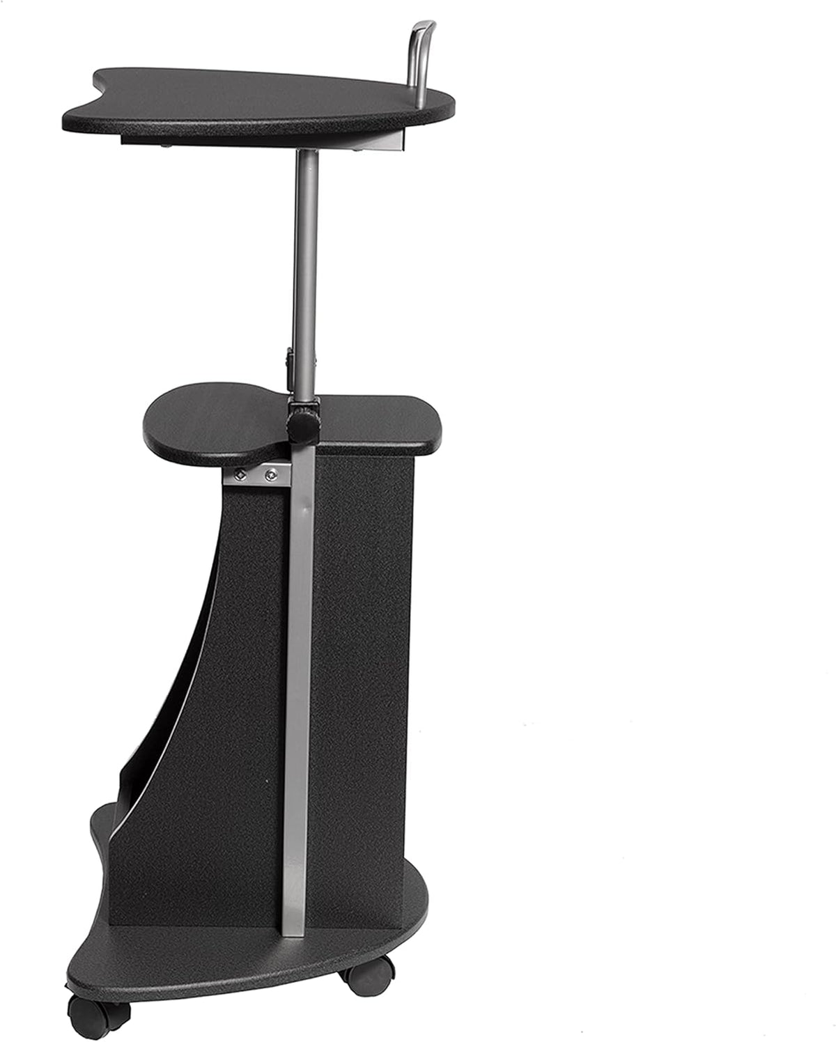 Graphite Sit-to-Stand Rolling Laptop Cart with Storage J7908