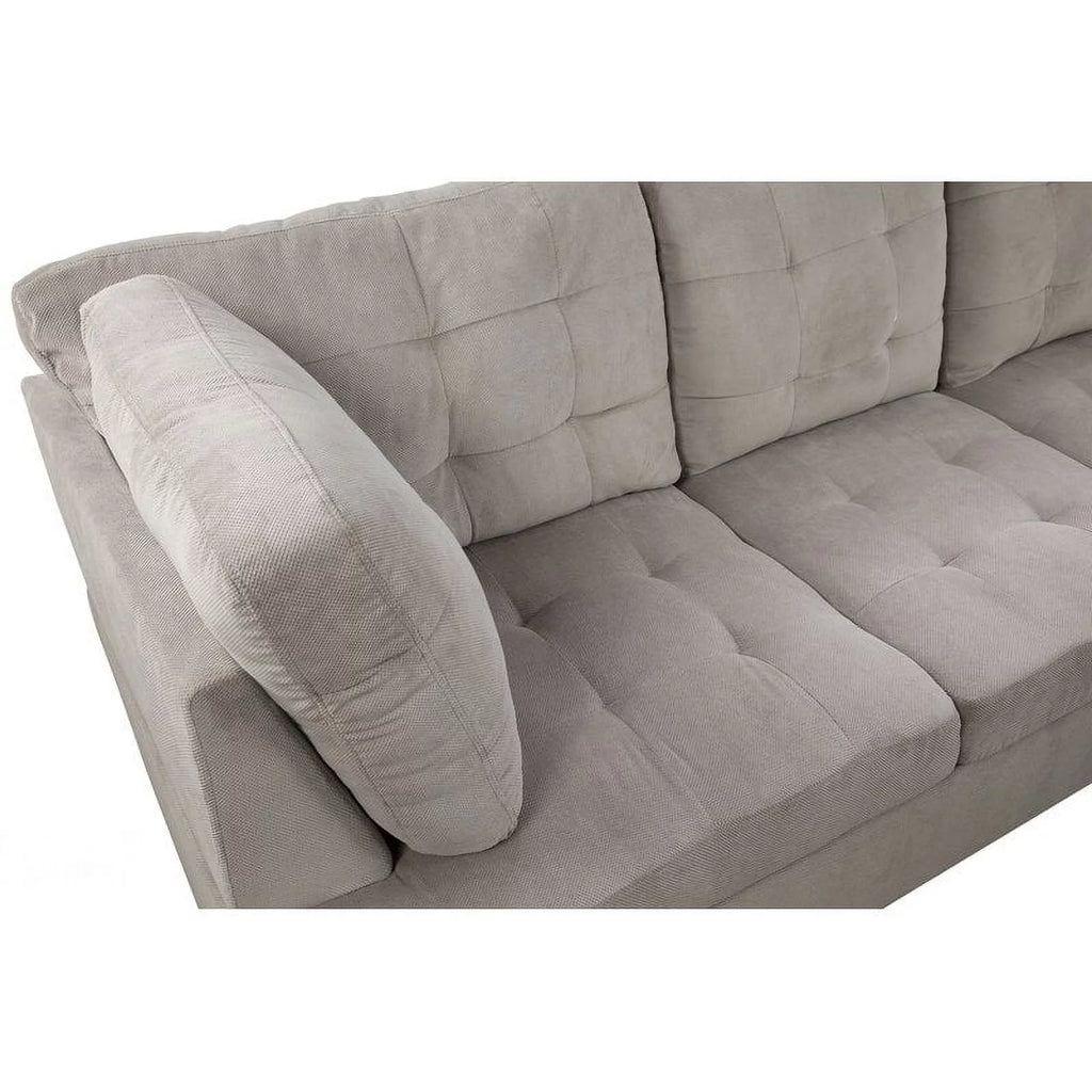 Gray Left Hand Facing Sectional with Ottoman G450503