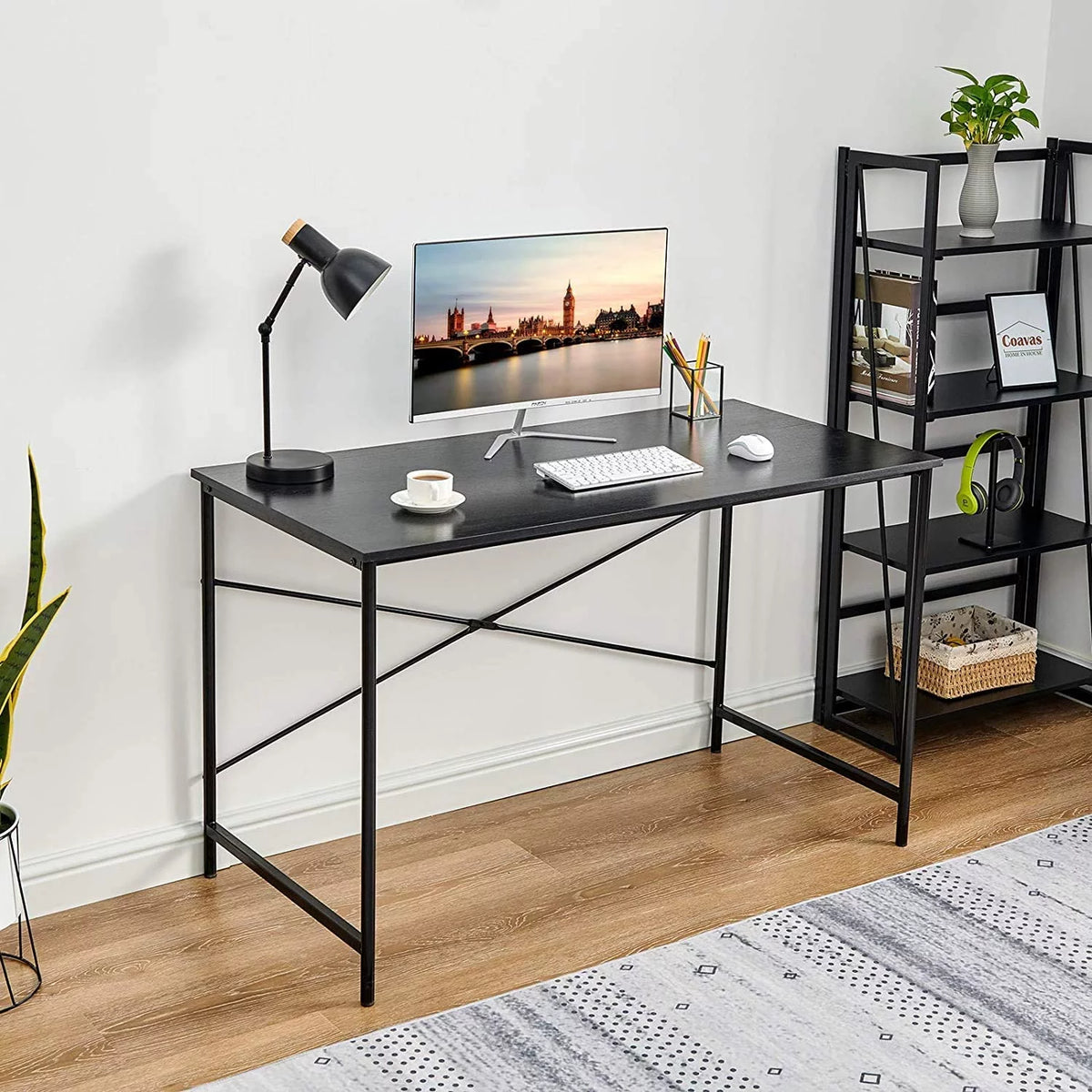 47 inch Black Computer Desk Metal Frame K829829