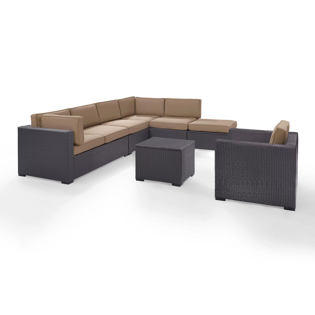 7 Person Outdoor Wicker Seating Set V8902