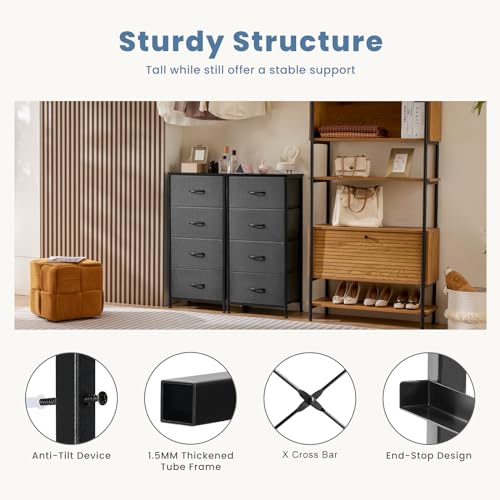 Fabric Storage Tower with 9 Drawers V63216