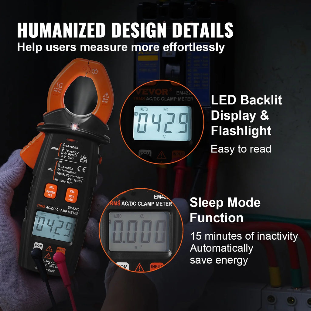 6000 Counts True RMS Digital Clamp Meter A798