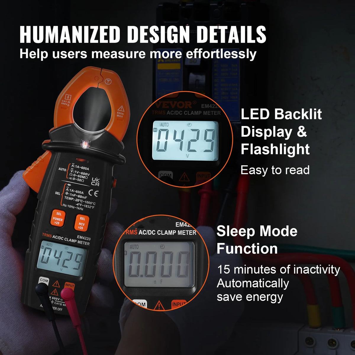 6000 Counts True RMS Digital Clamp Meter A798