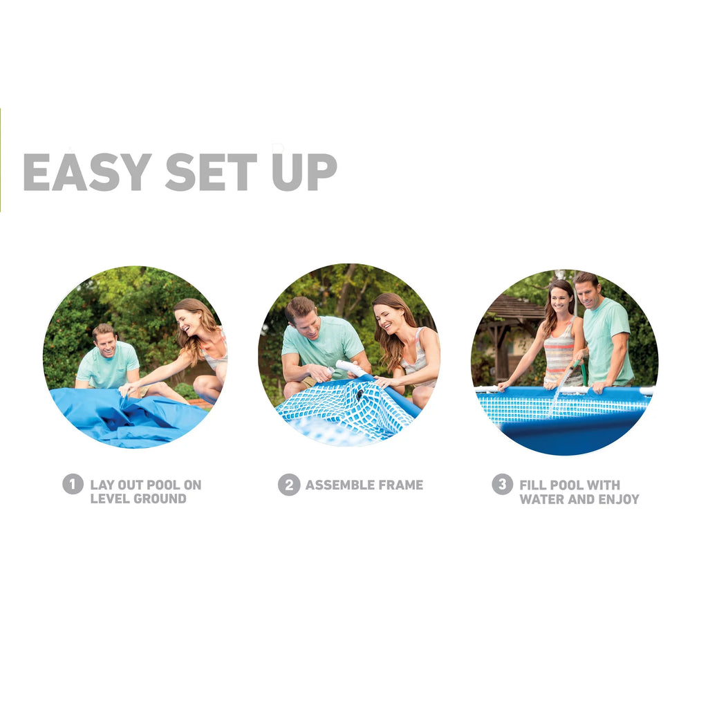 12'x30 Metal Frame Swimming Pool with Filter Pump W82868