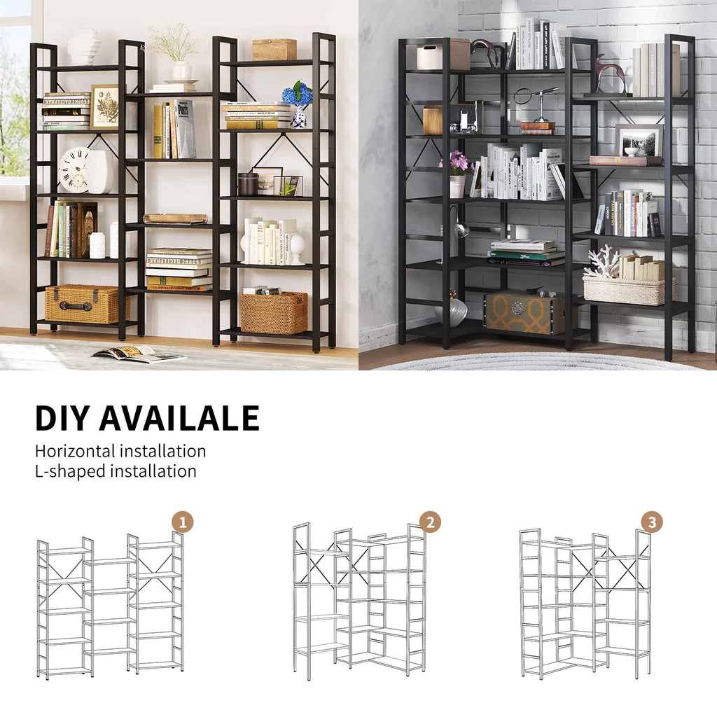 5 Tier 59" Tall Bookshelf Y366480