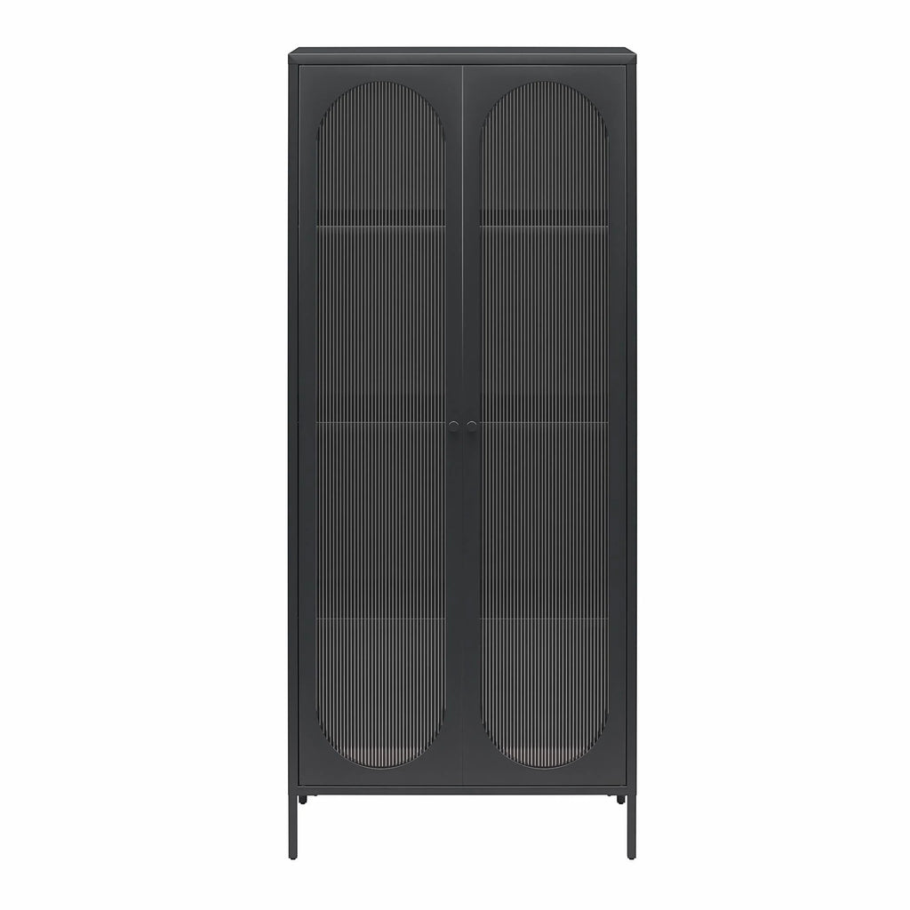 2-Door Accent Cabinet with Fluted Glass O58164