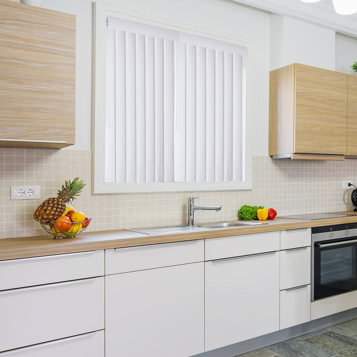 White Room Darkening Vertical Blind S43210