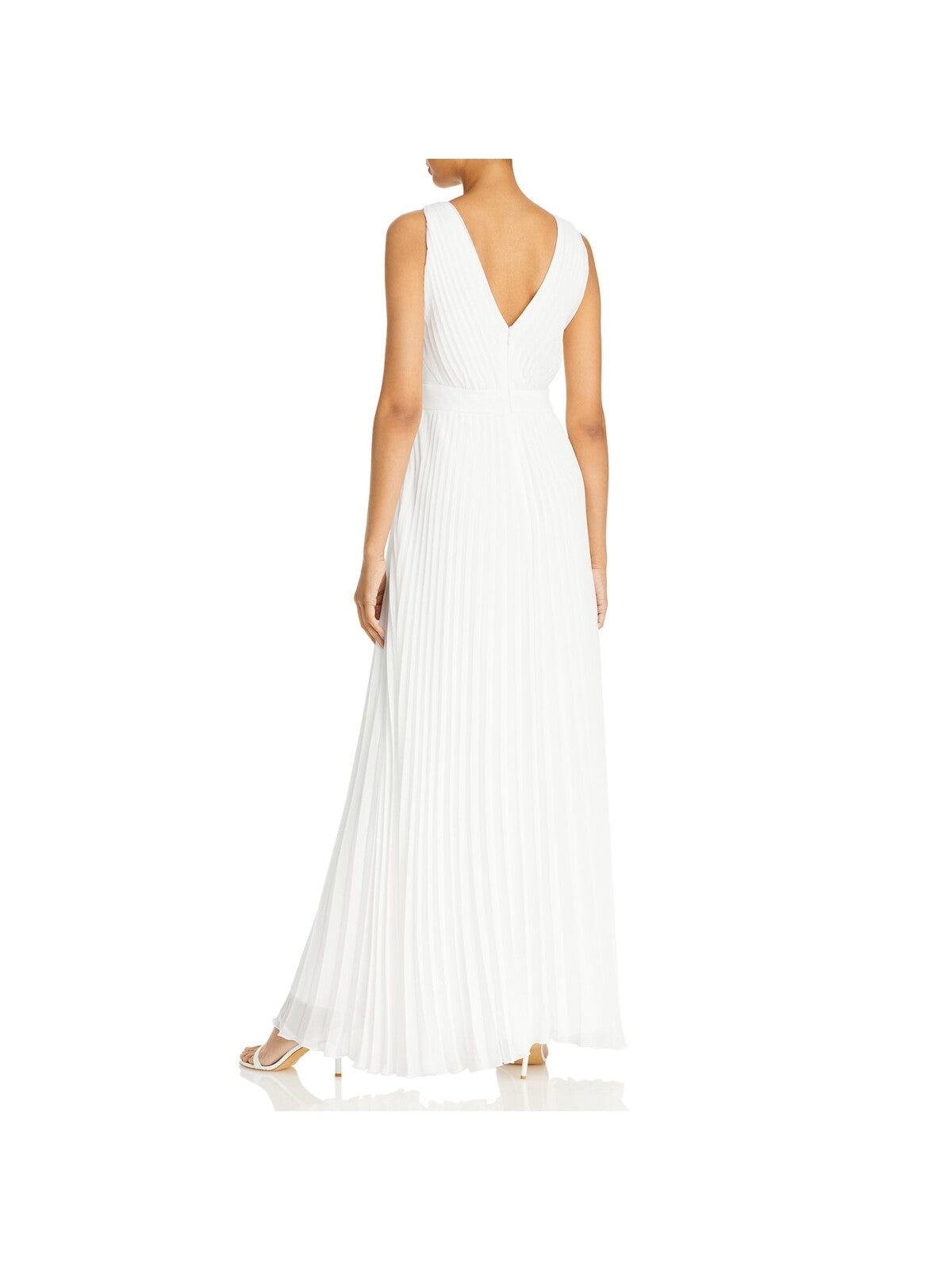 Ivory Pleated Maxi Dress J98018