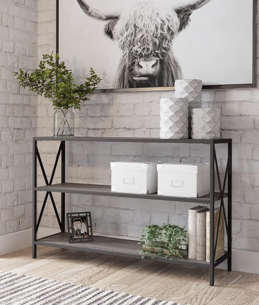2 Tier Dark Gray Bookcase G722517
