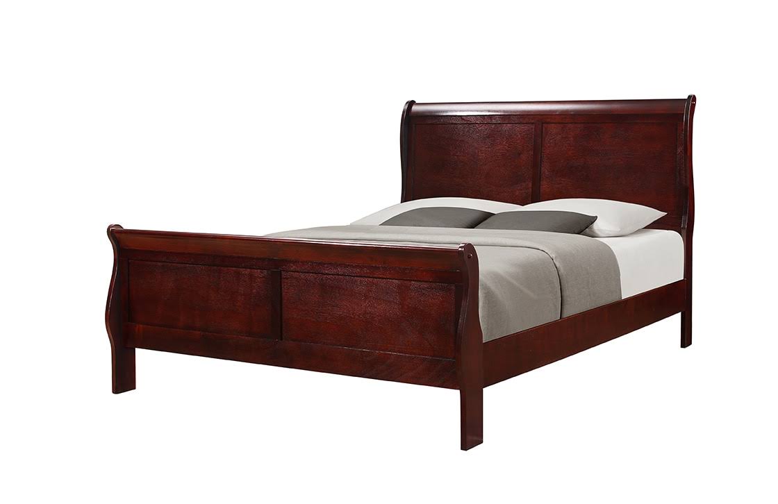Cherry Full Sleigh Bed H70896