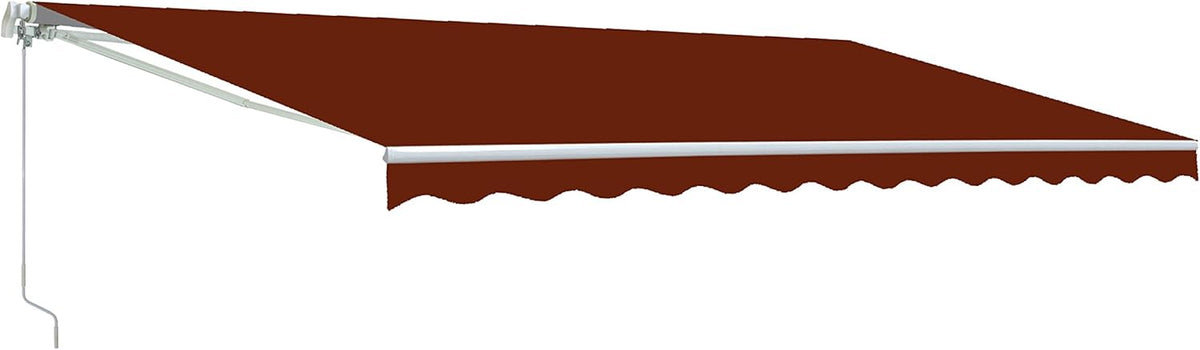 Brown 13 x 10 Feet Retractable Patio Awning I616569