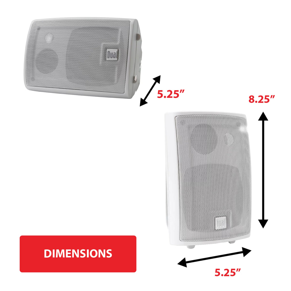 White 4 inch 3-Way Outdoor Speakers X91935