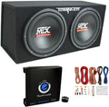 12" 1200 Watt 4 Ohm Dual Loaded Car Audio Subwoofer Package with Sub Enclosure B926