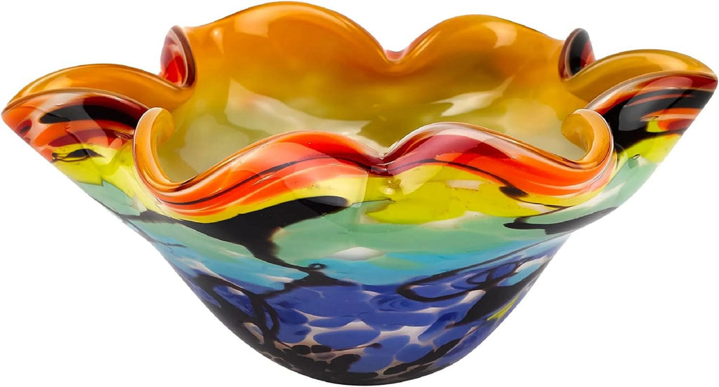 8” Mouth-Blown Art Glass Bowl F786780