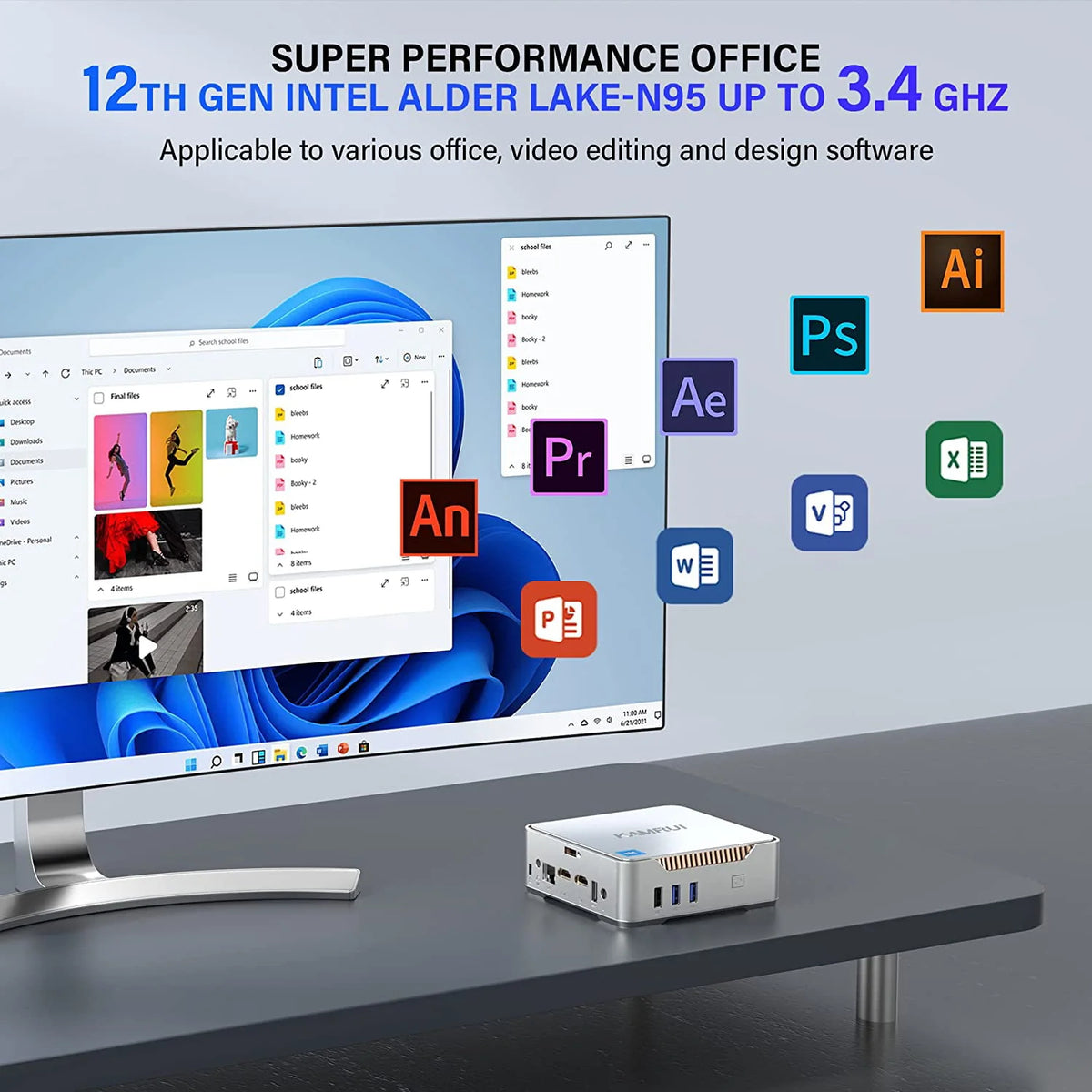 Mini PC 16GB 512GB Windows 11 Pro G187