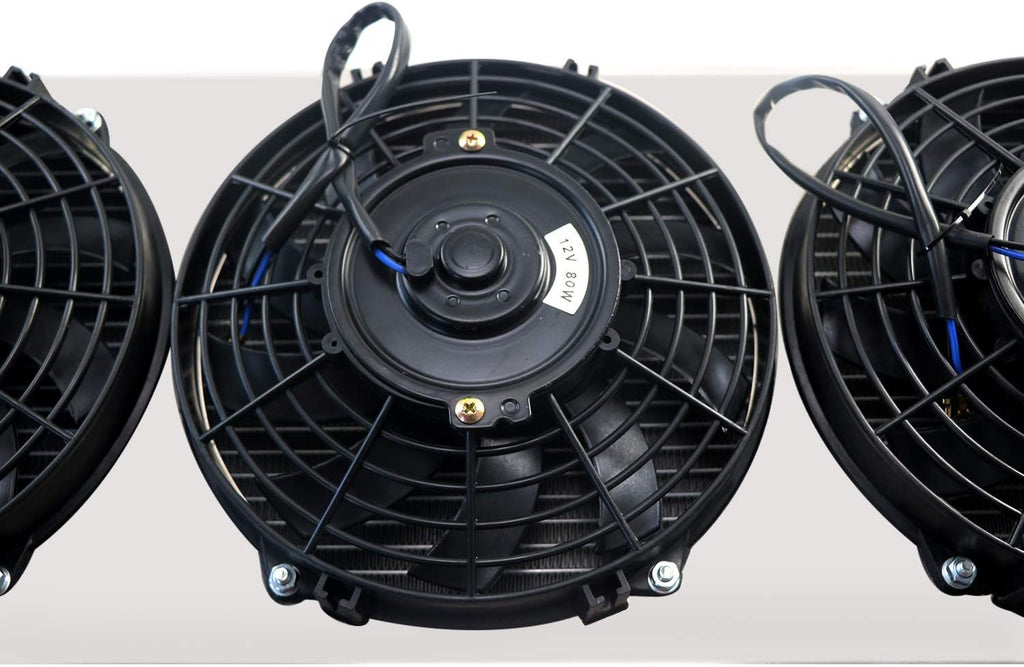 3 Row Core Aluminum Radiator with Fan Shroud and Relay D9791