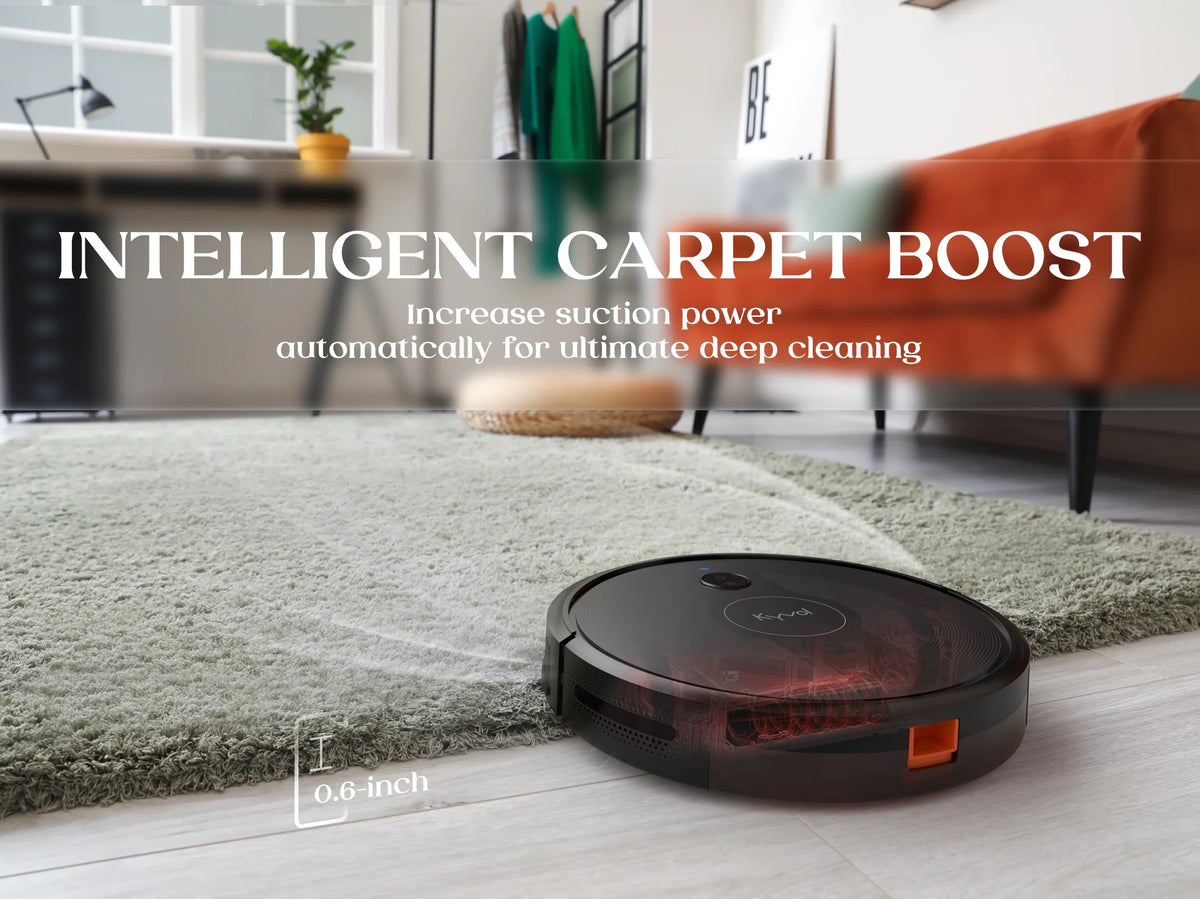 Robot Vacuum Cleaner with Mapping Technology, 2600Pa, 150 mins Runtime, Ultra-Slim V725273
