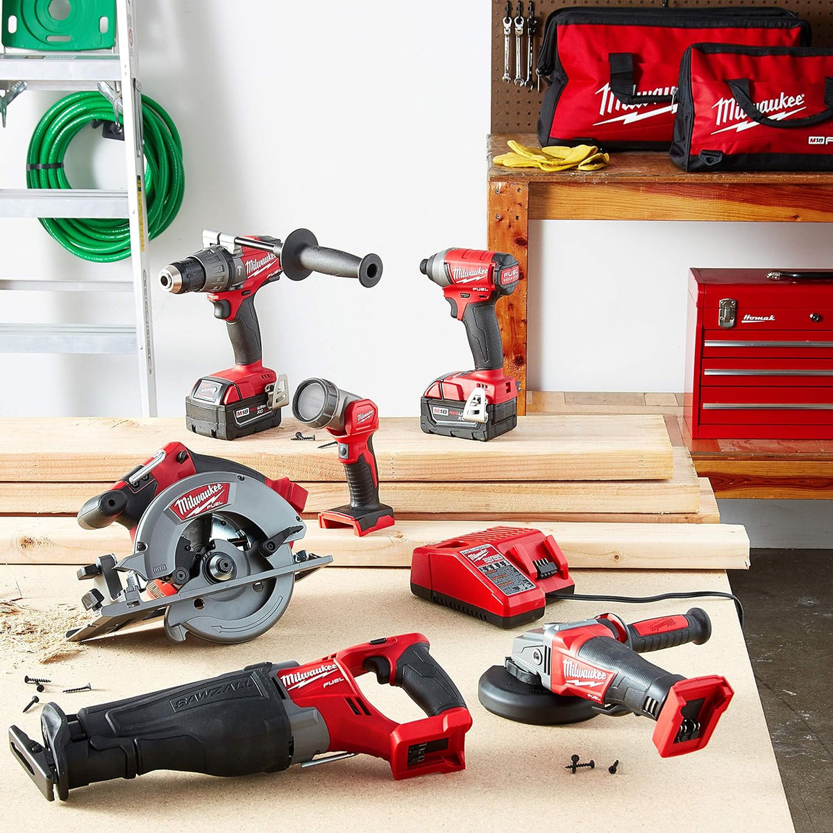 Brushless Cordless Combo Kit (6-Tool) with 5.0 Ah Batteries, Charger, Tool Bags K25442