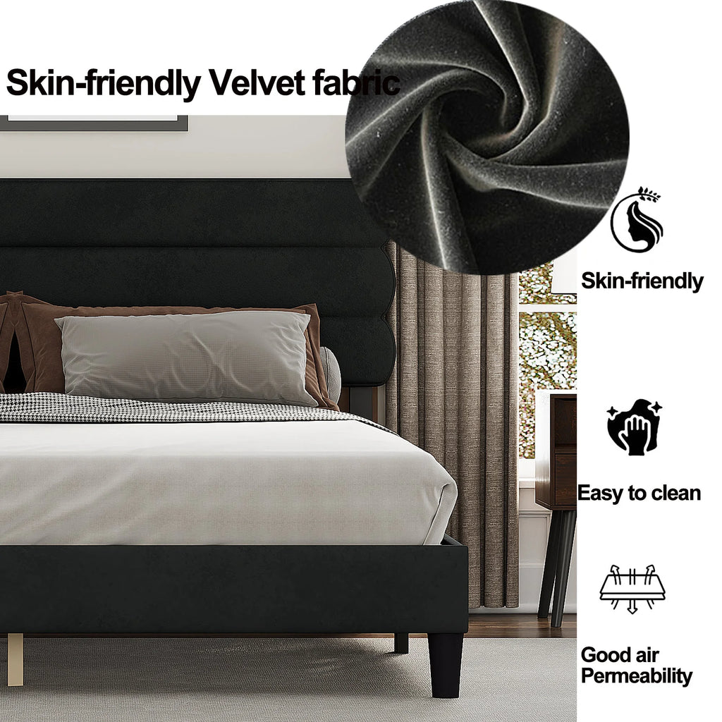 King Size Dark Gray Bed Frame K56176