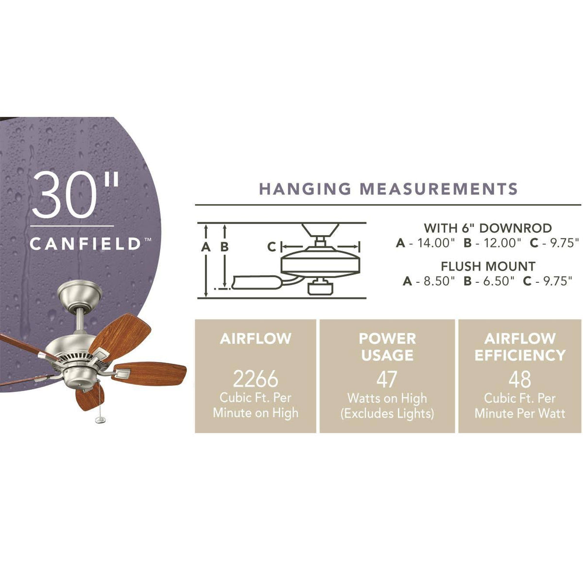 White Ceiling Fan K1596