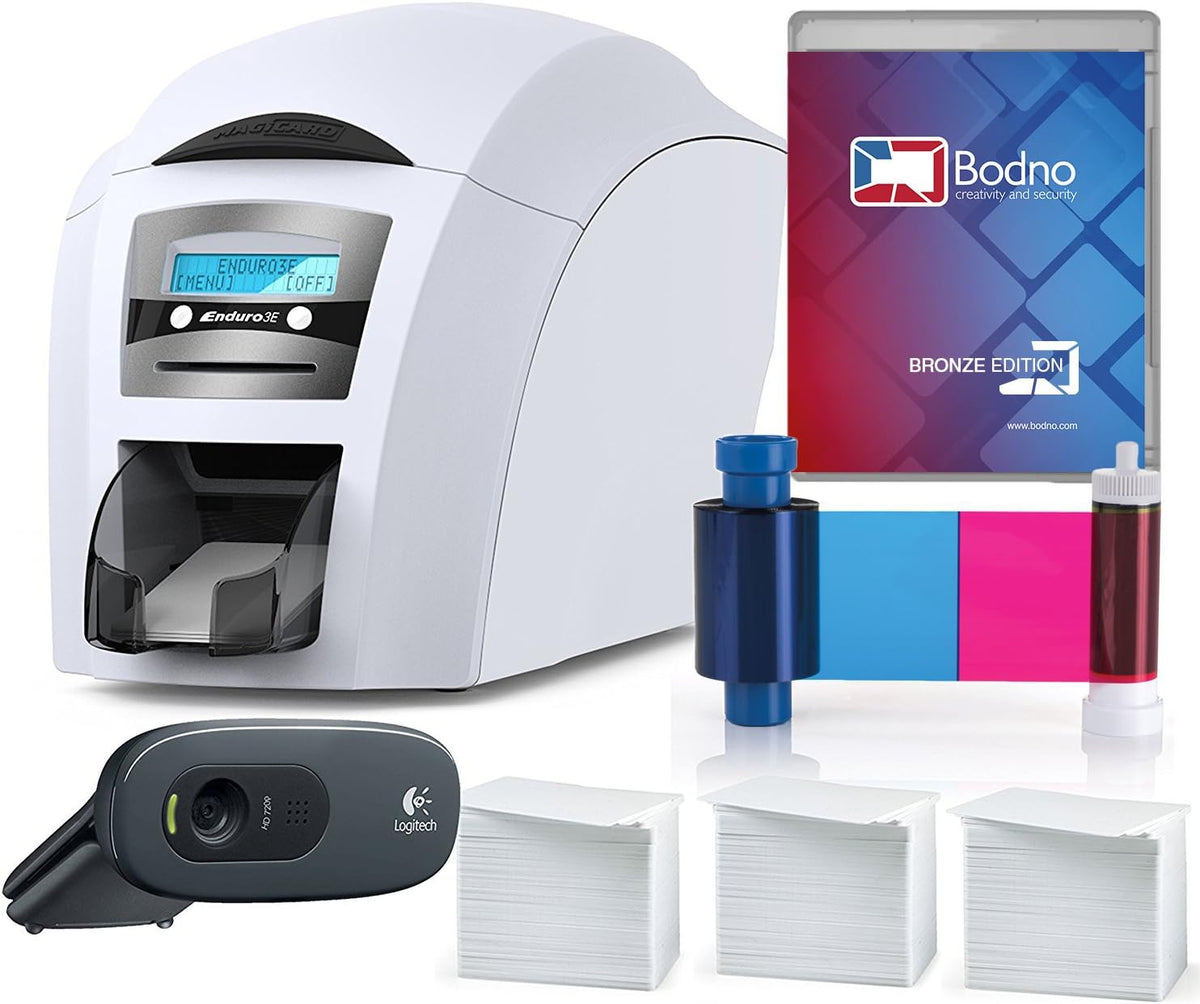 Dual Sided ID Card Printer & Supplies Package S516859